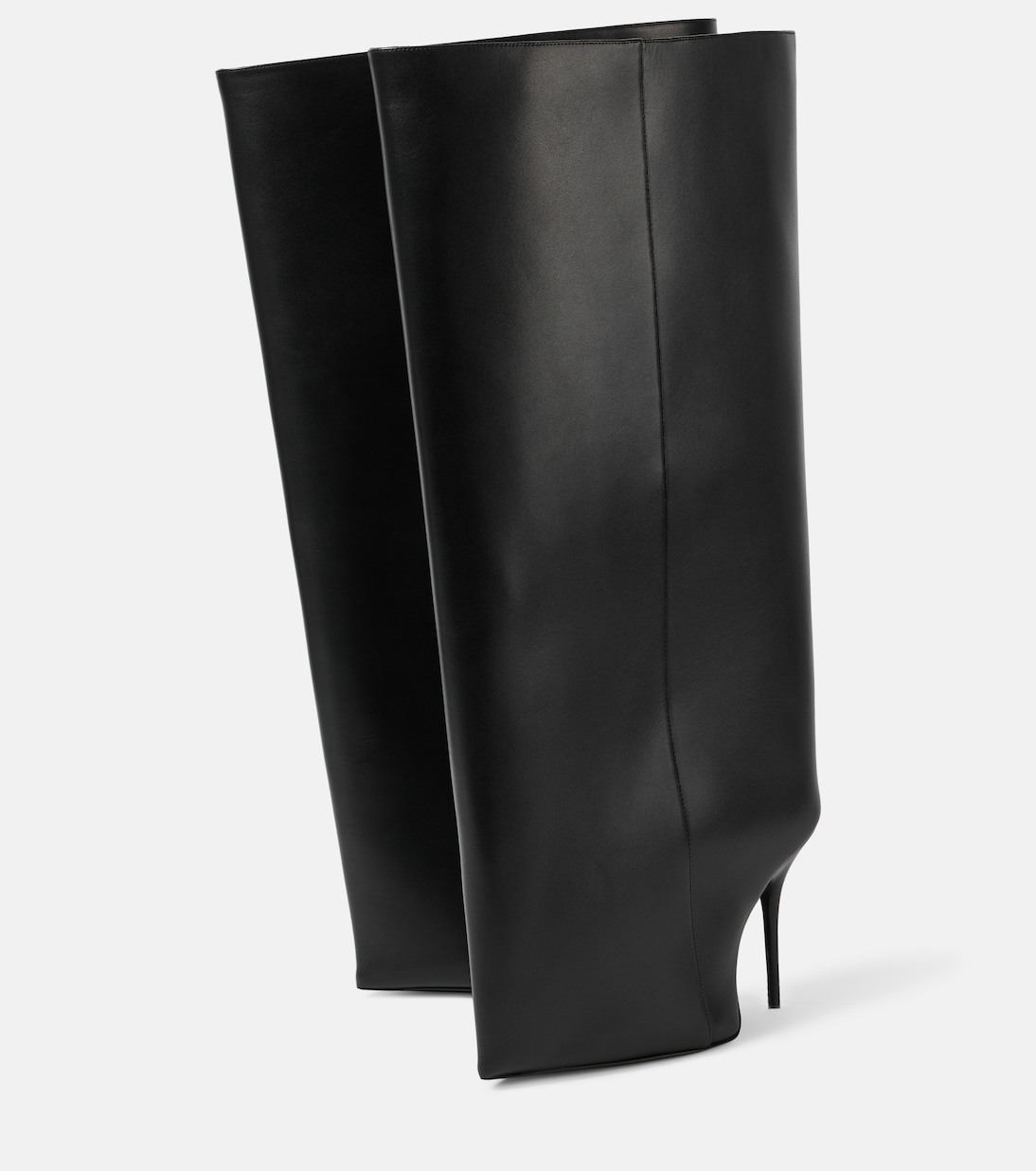 Новые кожаные сапоги Wander до колена Balenciaga, черный — фото 4