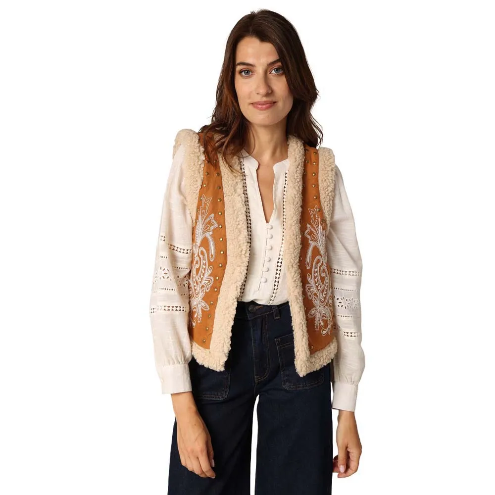 

Вязаный жилет Deeluxe Larina, бежевый