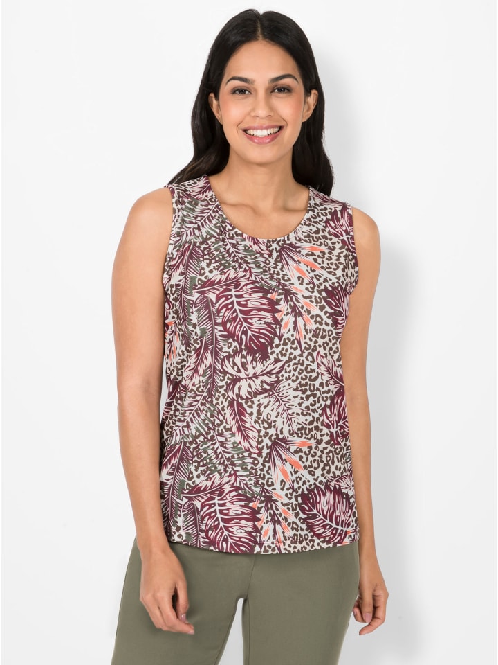 

WITT WEIDEN Футболка с принтом цвета экрю-бордо