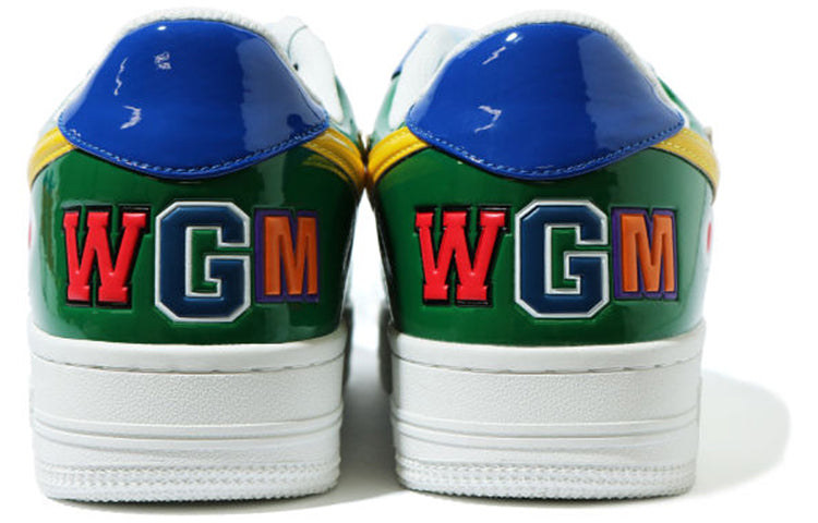 Кроссовки A Bathing Ape Bape sta Low M2 'Green Shark Face', зеленый — фото 4