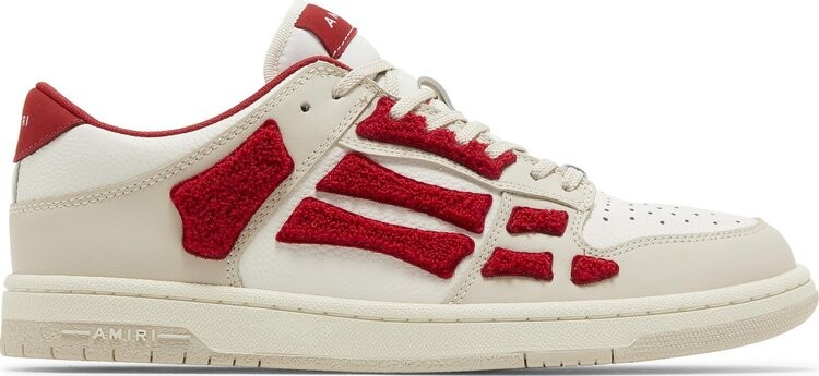 

Кроссовки Amiri Skel Top Low 'White Red Chenille', белый