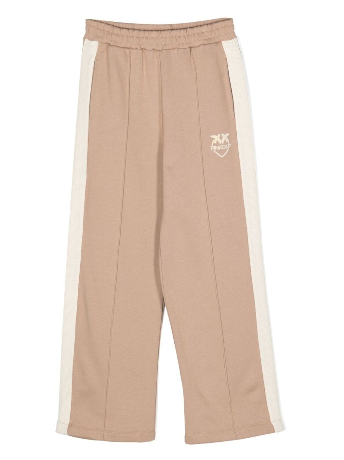 

Pinko Kids прямые брюки с логотипом, коричневый
