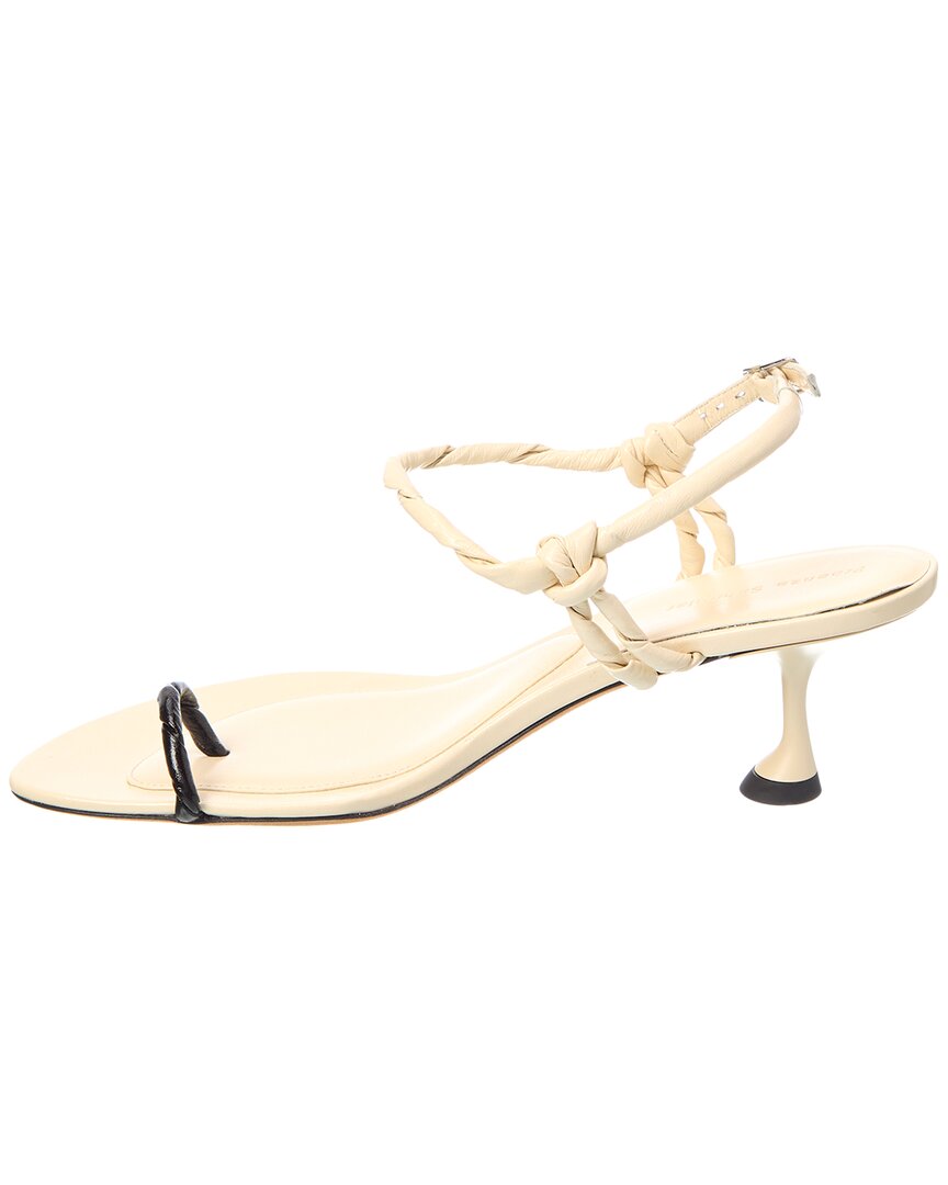 Proenza Schouler Tee Toe Leather Sandal, белый — фото 2