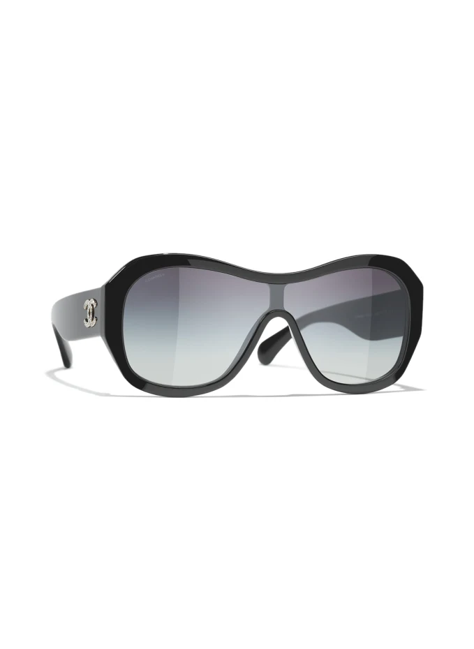 

Круглые солнцезащитные очки Chanel, серый