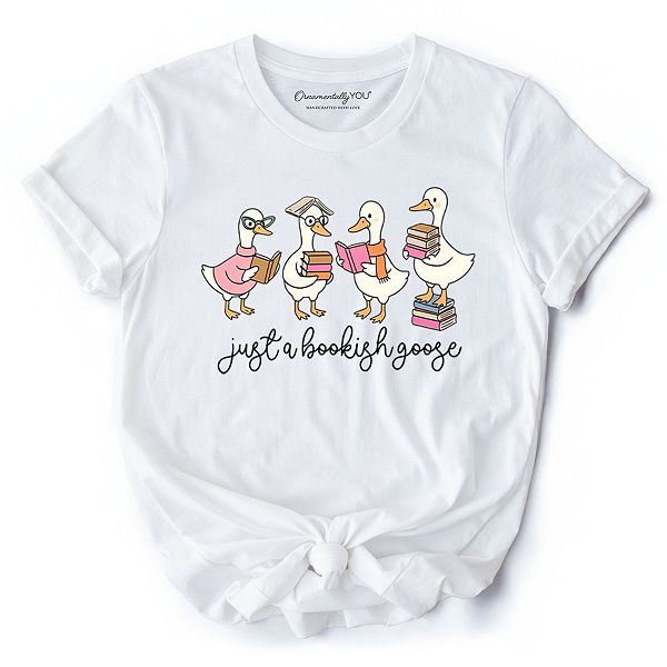 

Футболка Just a bookish goose для книголюбов Ornamentallyyou, White, Белый, Футболка Just a bookish goose для книголюбов Ornamentallyyou, White