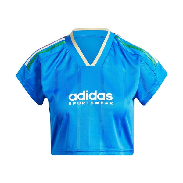 

Футболка tiro cut 3 полоски укороченный джерси Adidas, синий