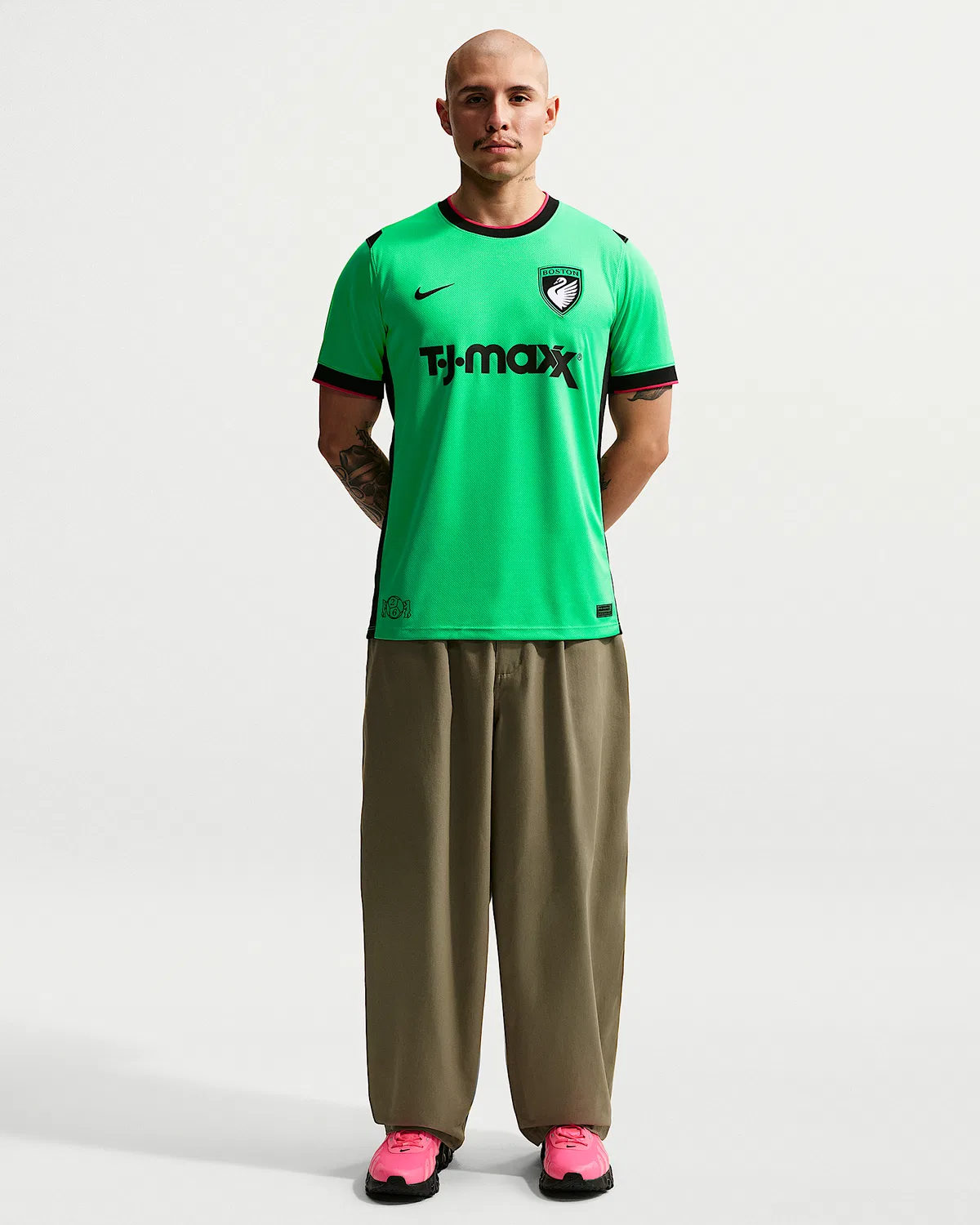Мужская футболка Nike Dri-FIT Replica Jersey Boston Legacy Stadium Edition, Green Shock — фото 4