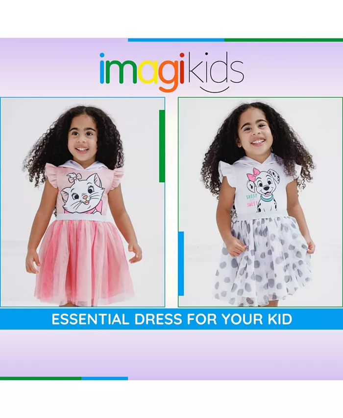 Платье для девочек Toddler Girls Lilo & Stitch Minnie Mouse Mesh в стиле косплей 101 Dalmatians, белый — фото 2