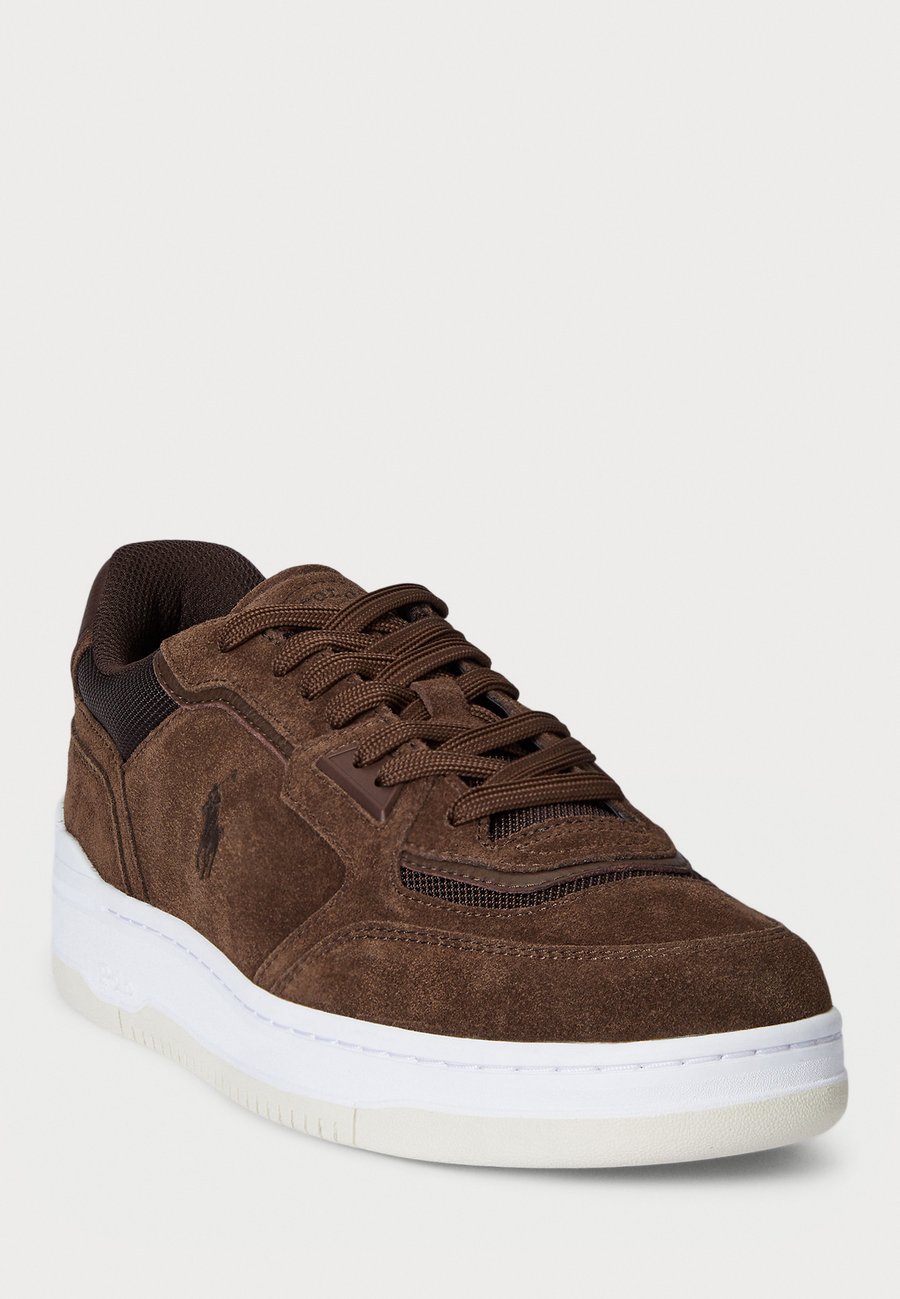 Кроссовки Polo Ralph Lauren OPEN MASTERS SUEDE-PANELED SNEAKER, Chocolate Brown/Dark Brown — фото 2