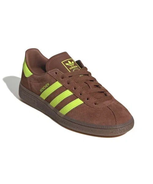 Женские кроссовки adidas Originals MUENCHEN из кожи adidas коричневые — фото 3