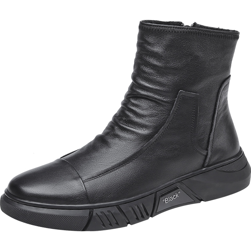 

Auron Черные мужские не утепленные ботинки, цвет Black-Unlined