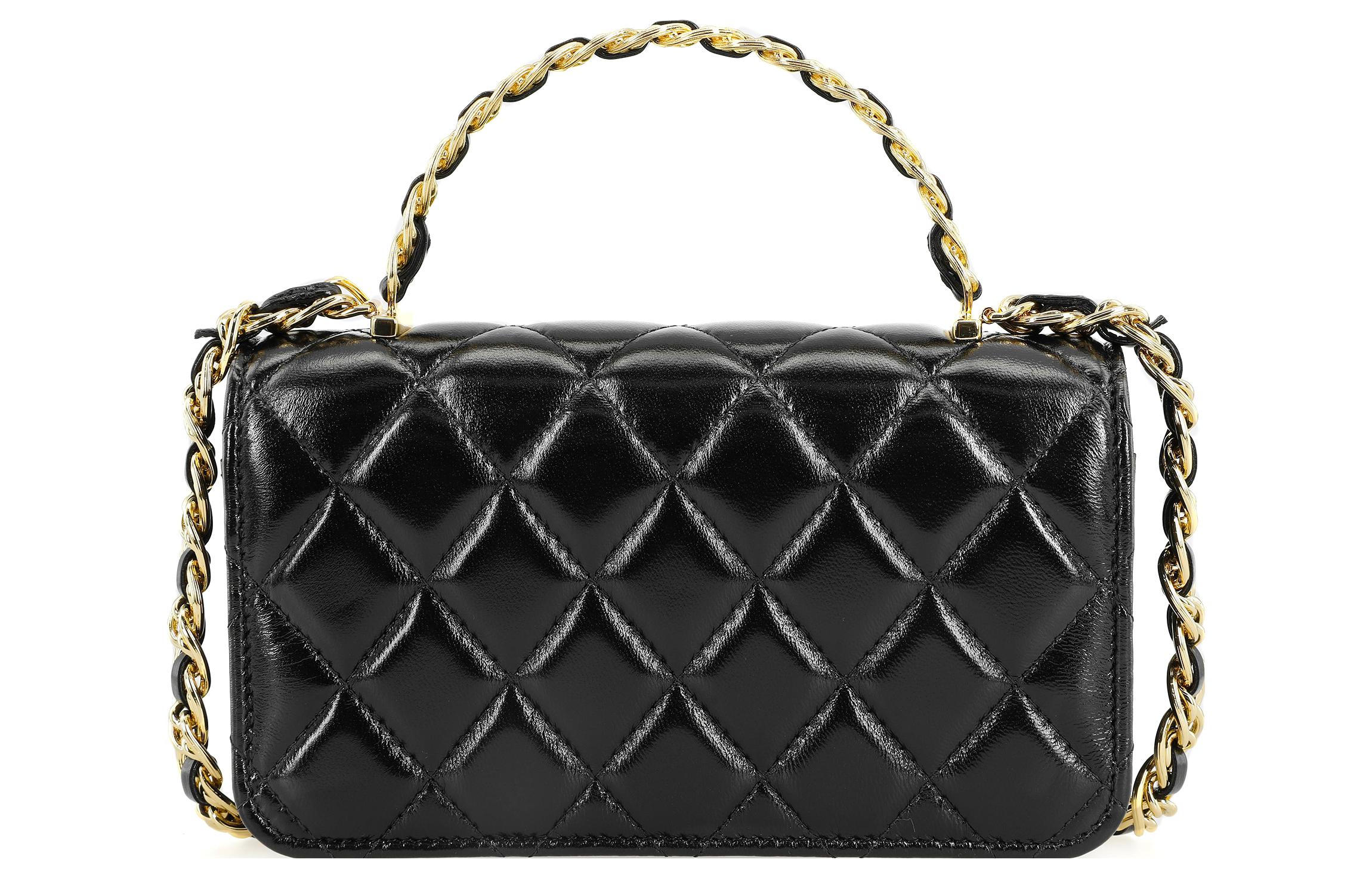 CHANEL Классический клатч из ягненка на цепочке — фото 3