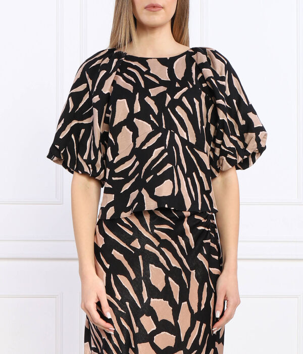 

Льняная блузка Cropped fit Dkny, коричневый