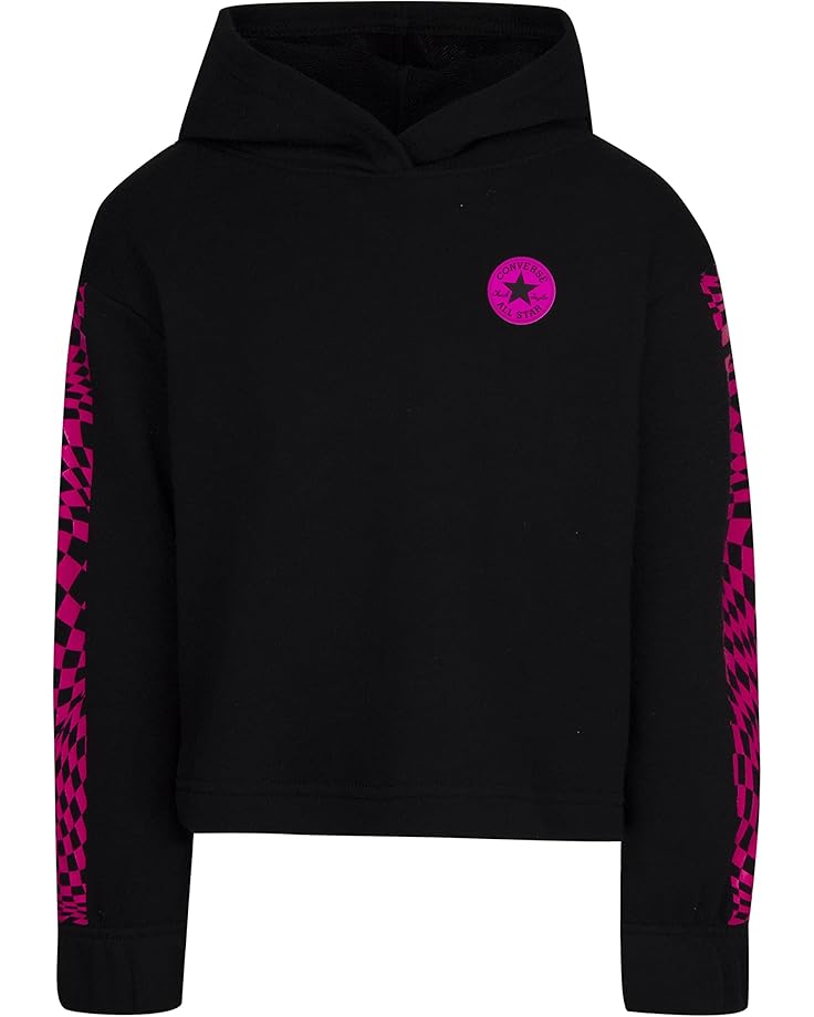 

Худи Converse Kids Warp Check Cropped Hoodie, черный