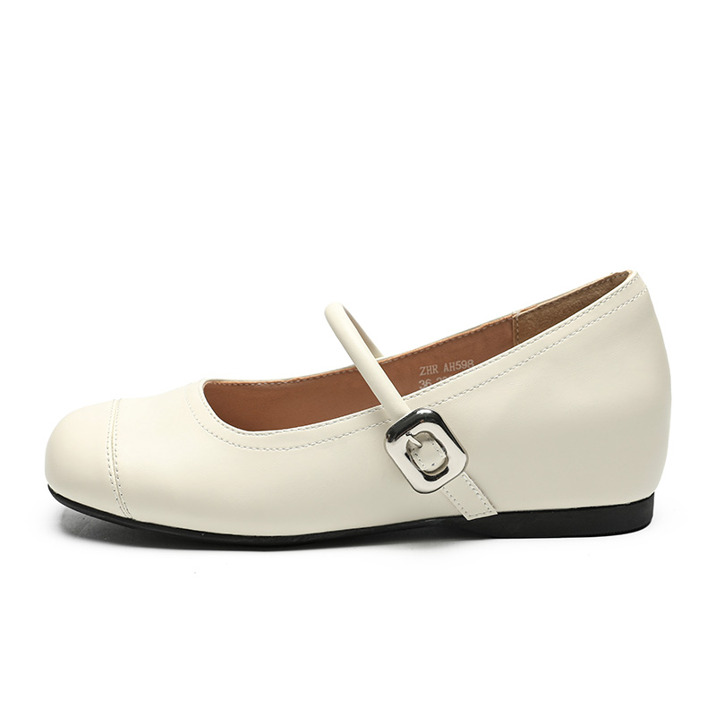 Туфли Мэри Джейн 1 см женские ZHR, Beige