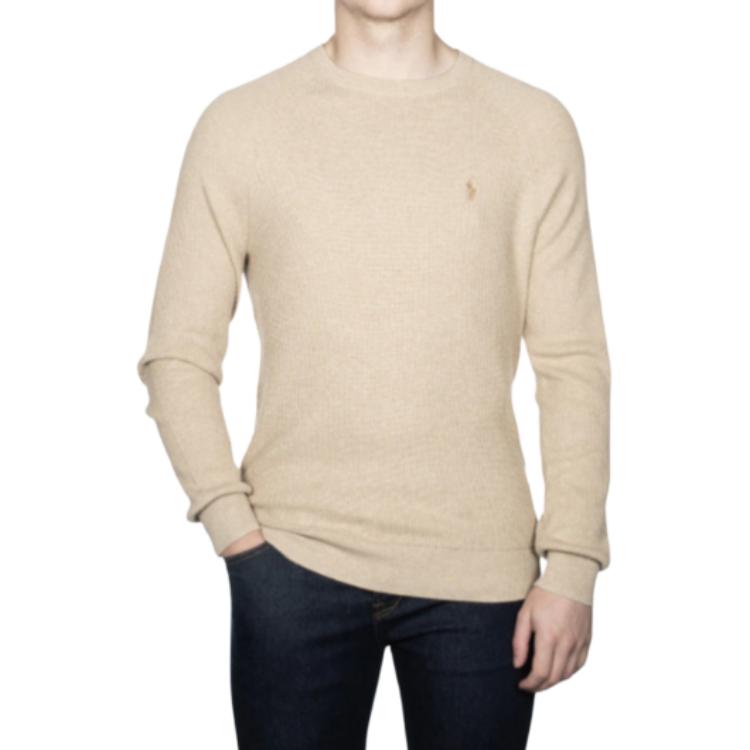 Polo Ralph Lauren Трикотажный свитер мужской бежевый — фото 2