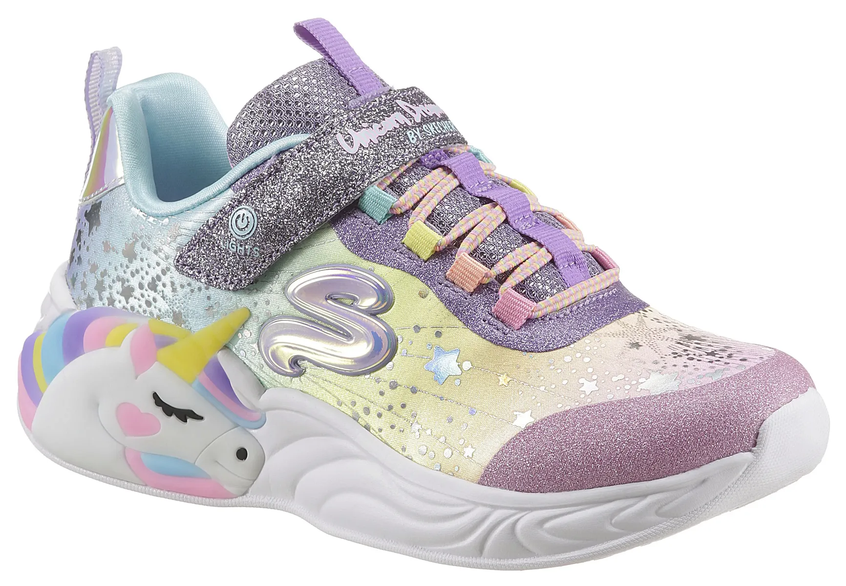 

Детские кроссовки Skechers "UNICORN DREAMS", с функцией мигания, повседневная обувь, полуботинки, туфли на шнуровке Skechers Kids, цвет Pastell-Multi