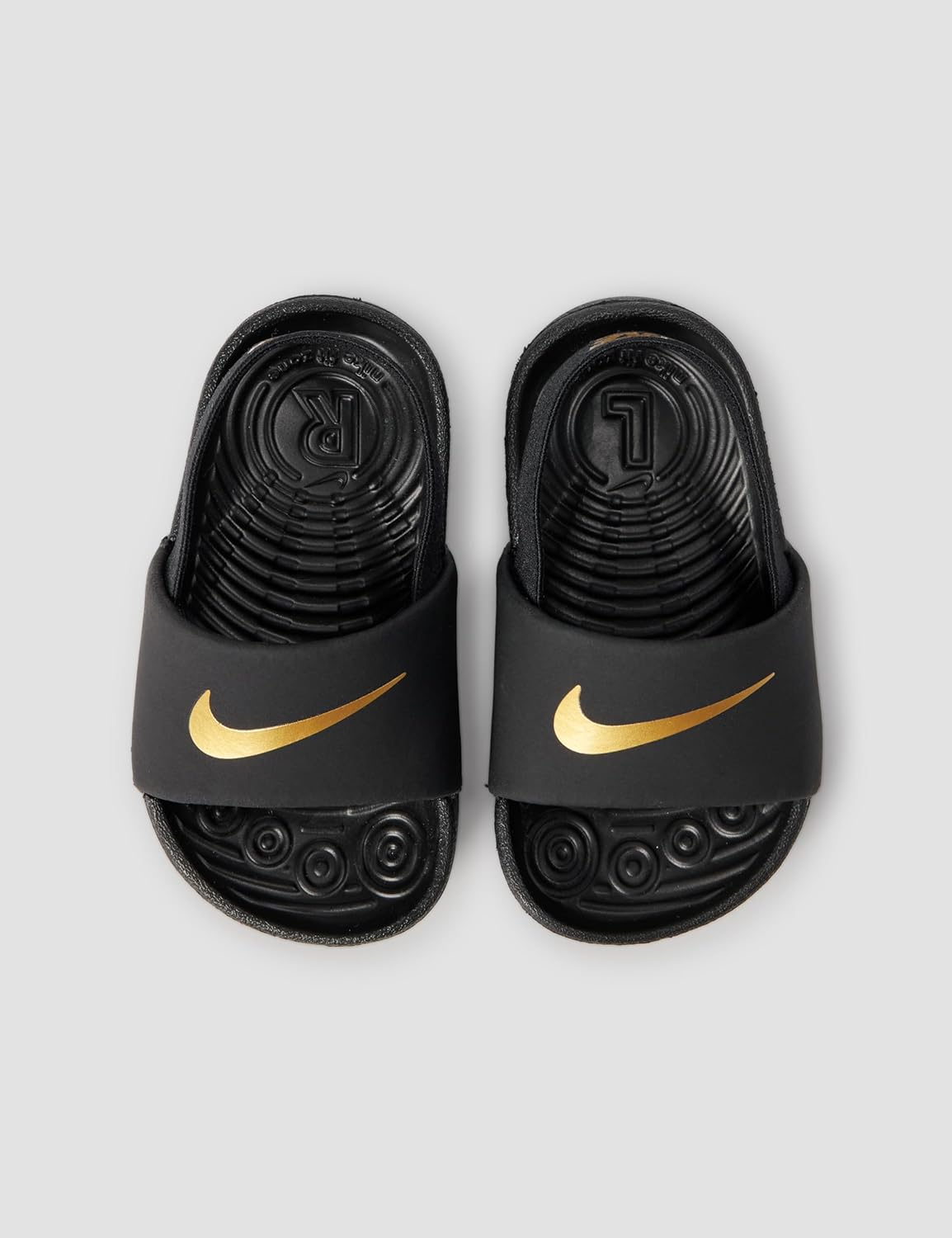 Сандалии Nike Kawa для детей, черный/металлик золотой — фото 3