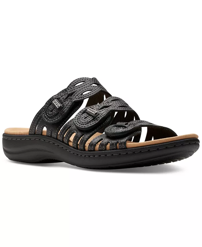 Лодочки Laurieann Ruby с ажурными фигурными ремешками Clarks, черный