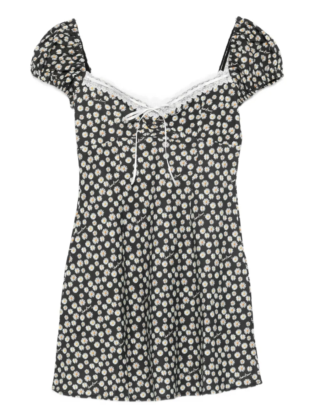 

Мини-платье Ditsy Daisy с цветочным принтом и рукавами-фонариками House of Sunny, серый