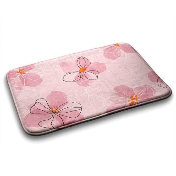 

Коврик для ванной Tulup Rosa Blumen, 75x1x75 см, красный