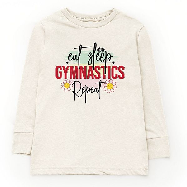 

Футболка с длинным рукавом Eat sleep gymnastics repeat The Juniper Shop, Natural