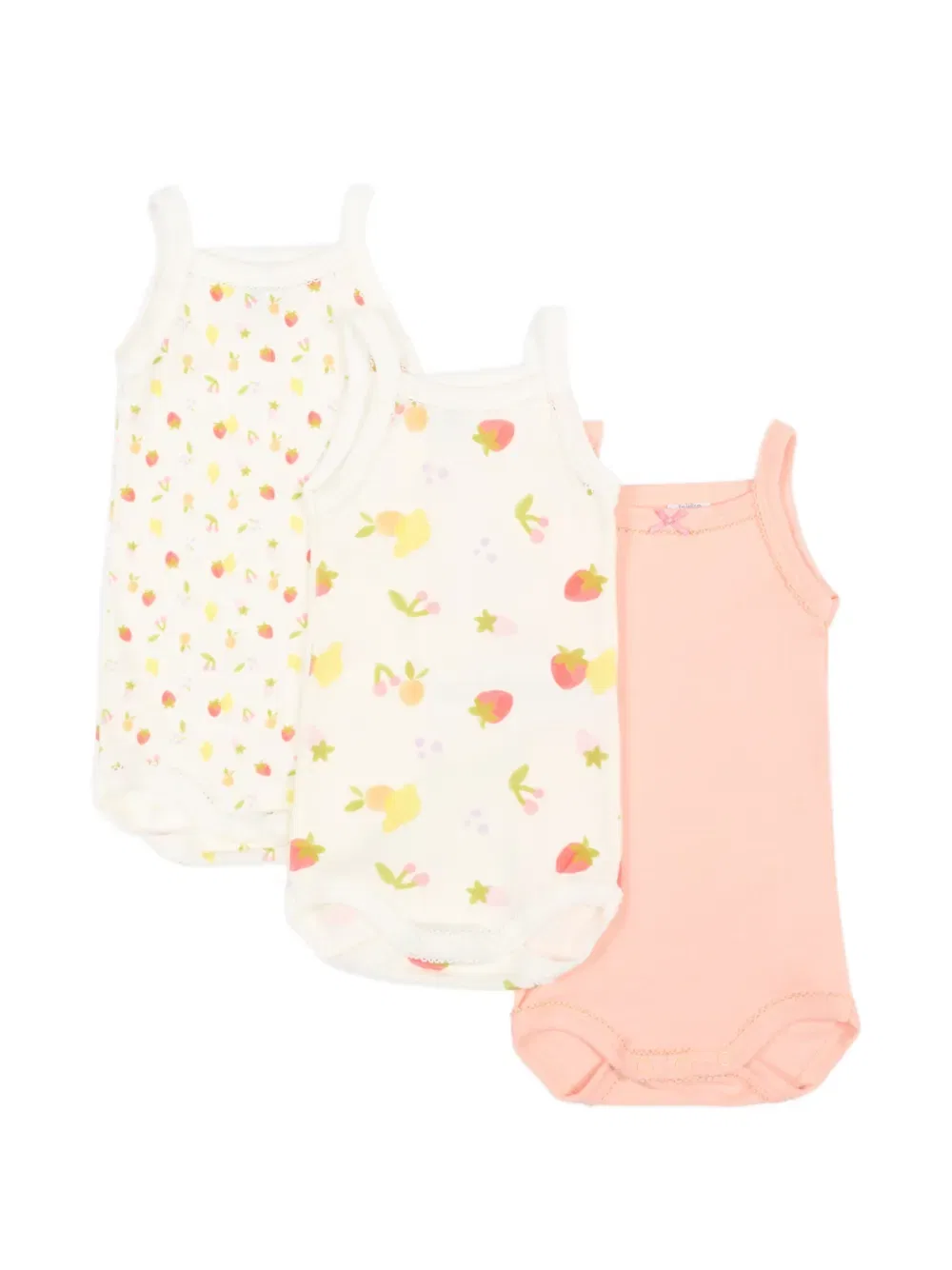 Комплект из трех боди с принтом Petit Bateau, нейтральный