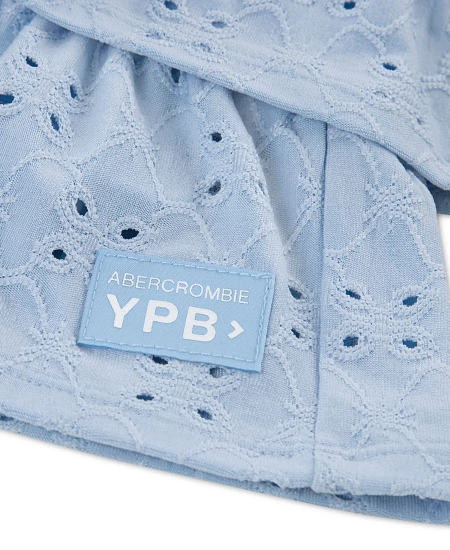 Детское мини-платье YPB с перфорацией на одно плечо Abercrombie Kids — фото 3