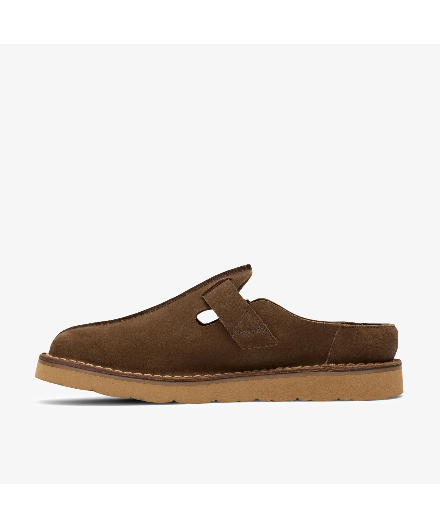 Мужские сандалии из оливкового замша Clarks Solsbury Mule — фото 2