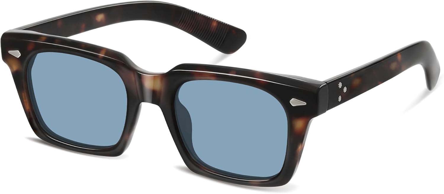 

Классические квадратные солнцезащитные очки для женщин, модные черные солнцезащитные очки для женщин, женские солнцезащитные очки для отдыха, вождения, пляжа Foliful, A08-tortoise/Blue