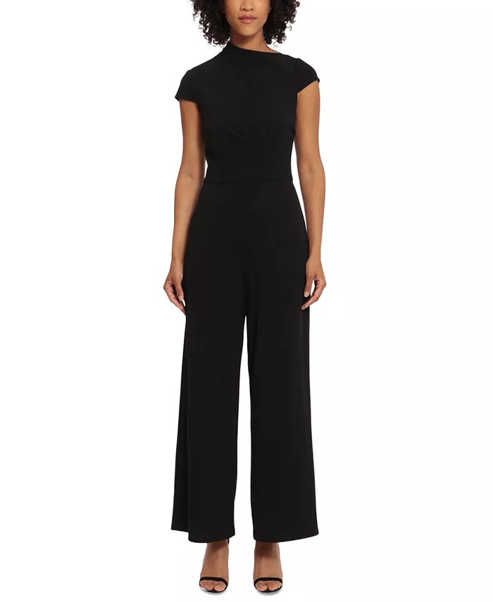 

Женский комбинезон прямого покроя с рукавами-крылышками Maggy London, черный