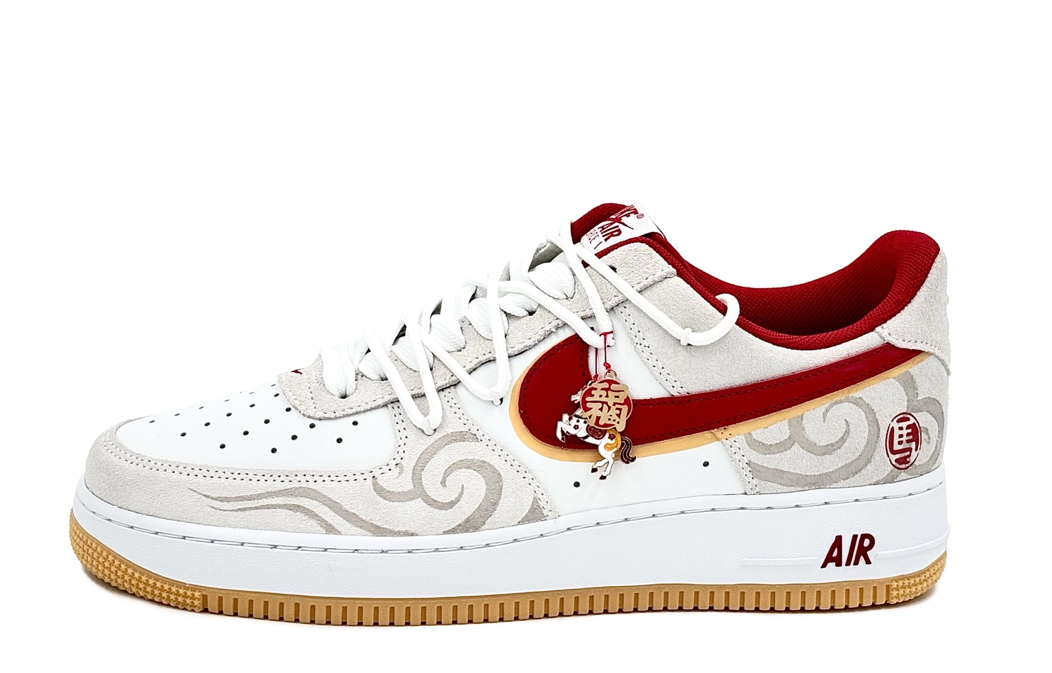 Nike Кроссовки Air Force 1 Golden Horse Bestows Blessing Coverage Thermal Abrasion Resistant Balance Low top Skateboard Shoes — фото 3