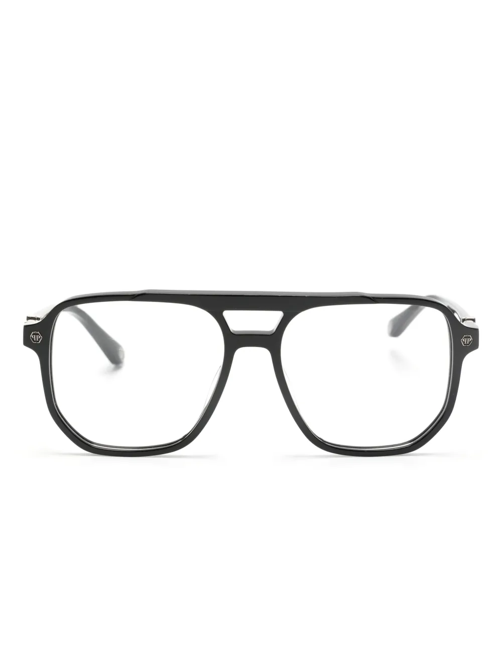

Очки-пилоты с логотипом Philipp Plein Eyewear, черный