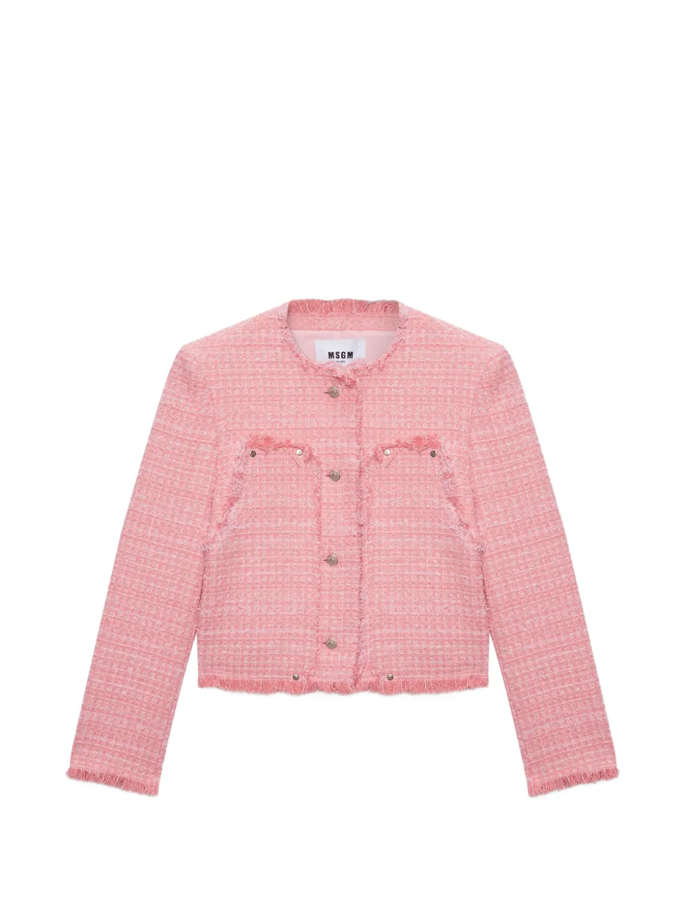 

Куртка с необработанными краями Msgm, розовый