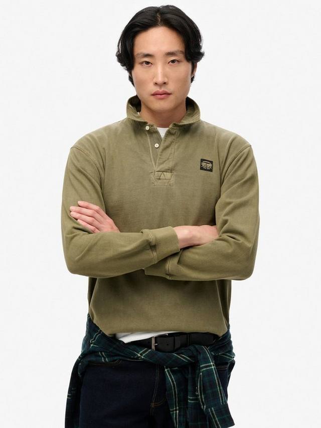 

Рубашка поло с контрастной строчкой Superdry, Washed Grey