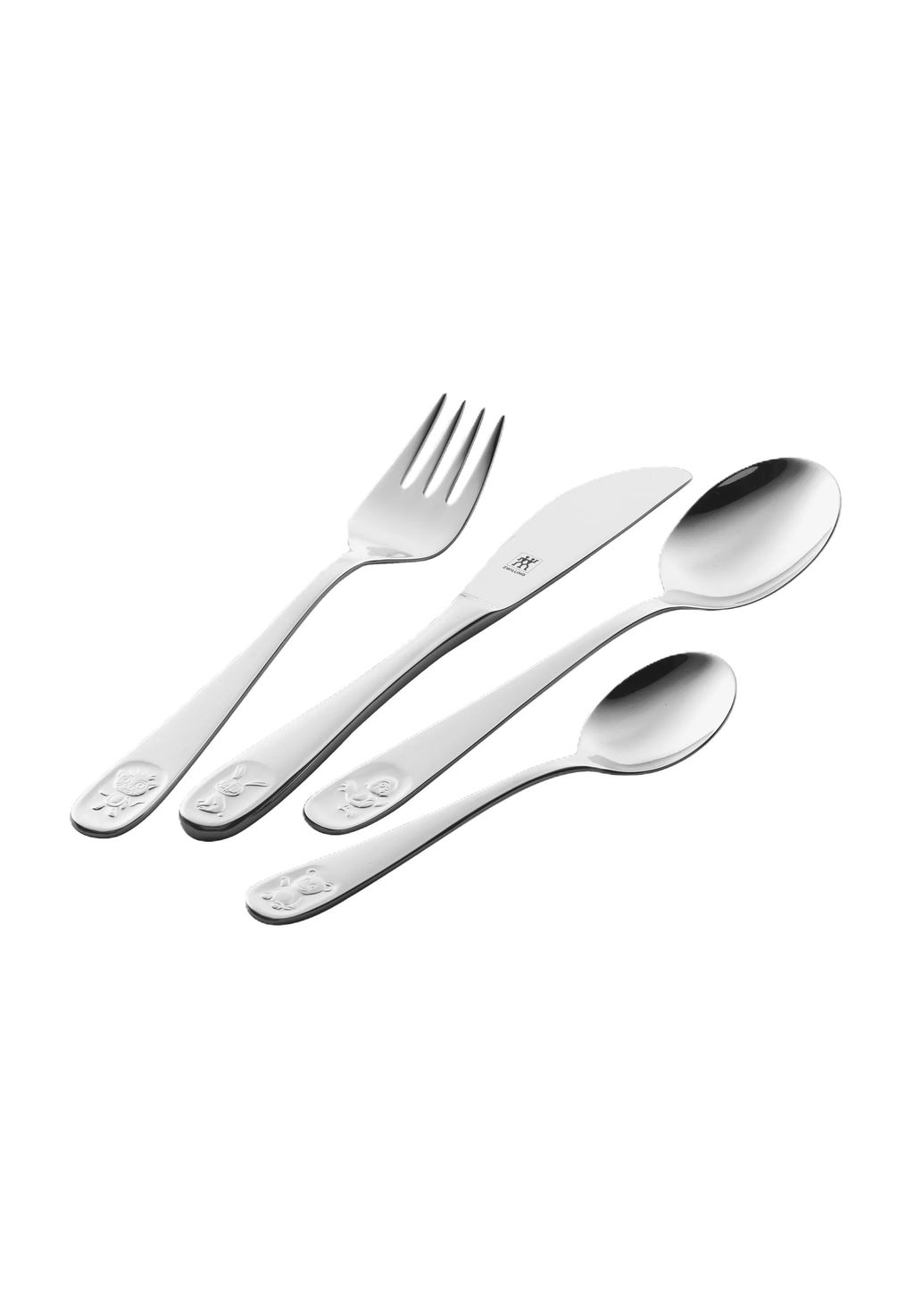 Набор детских столовых приборов ZWILLING Bino, 4 предмета, серебристый