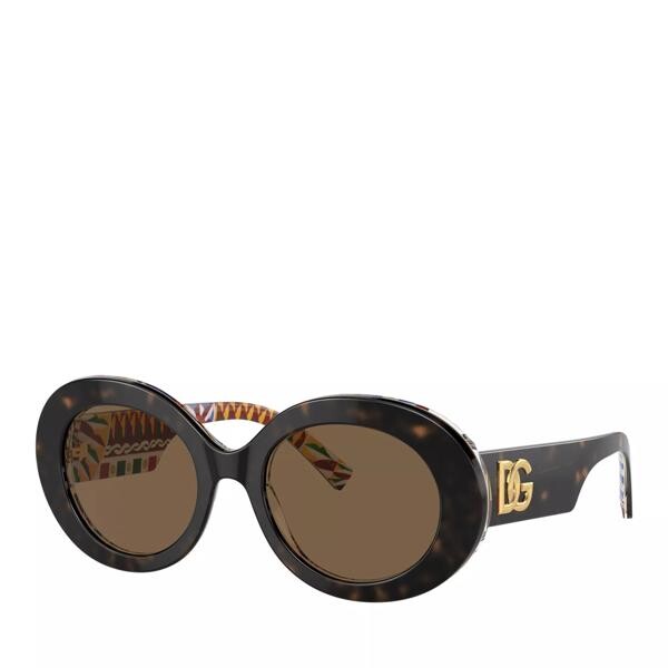 

Солнцезащитные очки 0dg4448 havana on white Dolce&Gabbana, коричневый