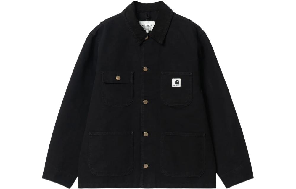 

Carhartt WIP Хлопковая рубашка-пиджак с логотипом, Black