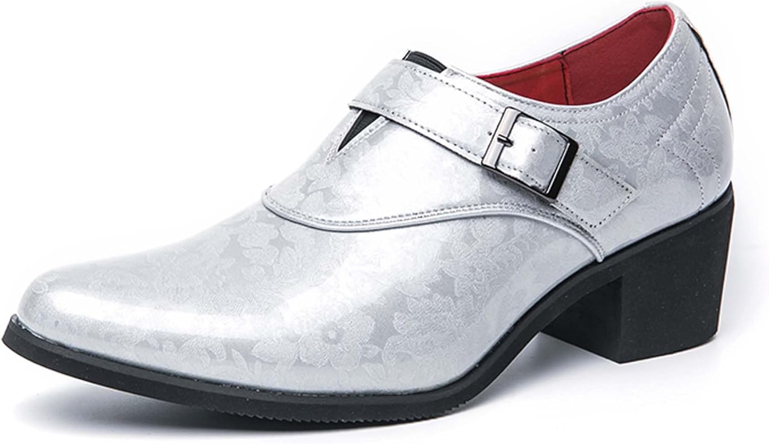 

Мужские массивные оксфорды Модные туфли из лакированной кожи на высоком каблуке Повседневные формальные туфли Противоскользящие с пряжкой Для бизнеса, офиса, встреч, свадеб, униформы, костюма Generic, белый