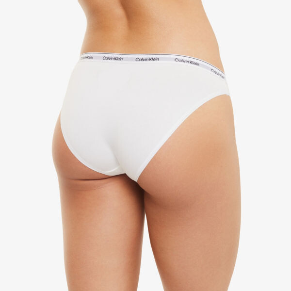 Современные трусы из эластичного хлопка с фирменным поясом Calvin Klein, белый — фото 4