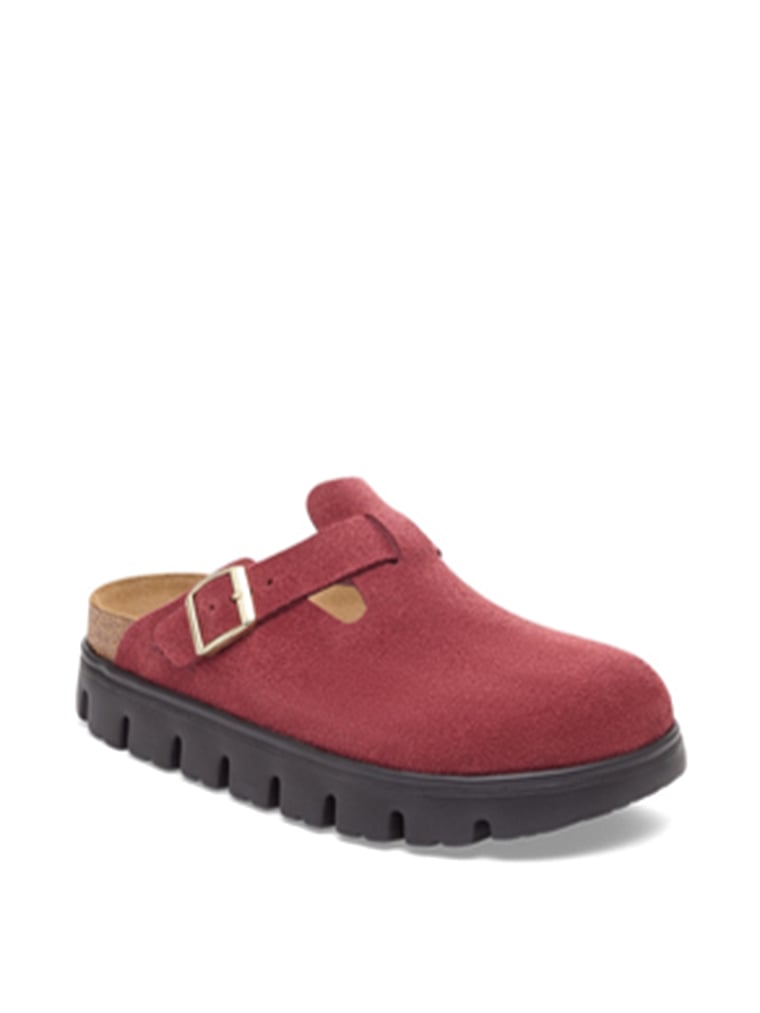 Бостонские массивные сабо Birkenstock, цвет zinfandel suede
