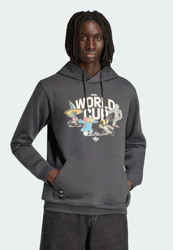 Толстовка с изображением талисмана чемпионата мира по футболу fifa 2026 Adidas Originals, Carbon