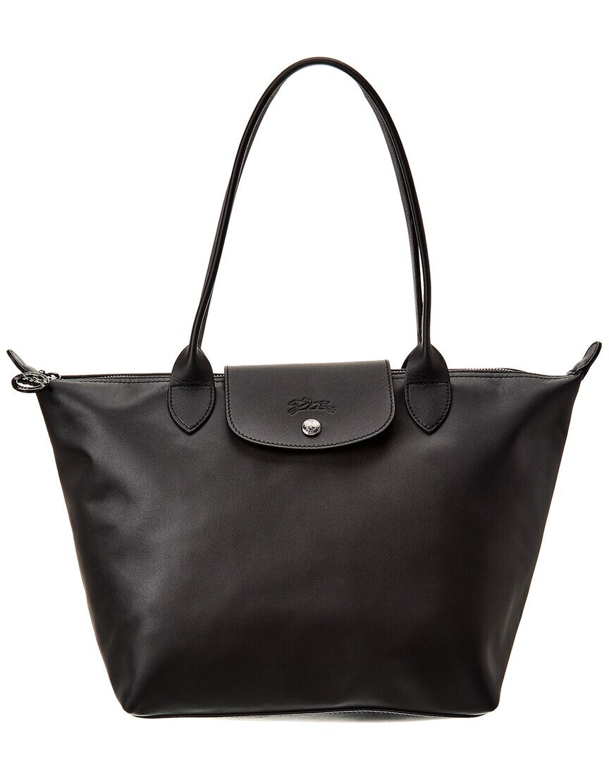 

Кожаная сумка-тоут Longchamp Le Pliage Xtra среднего размера, черный