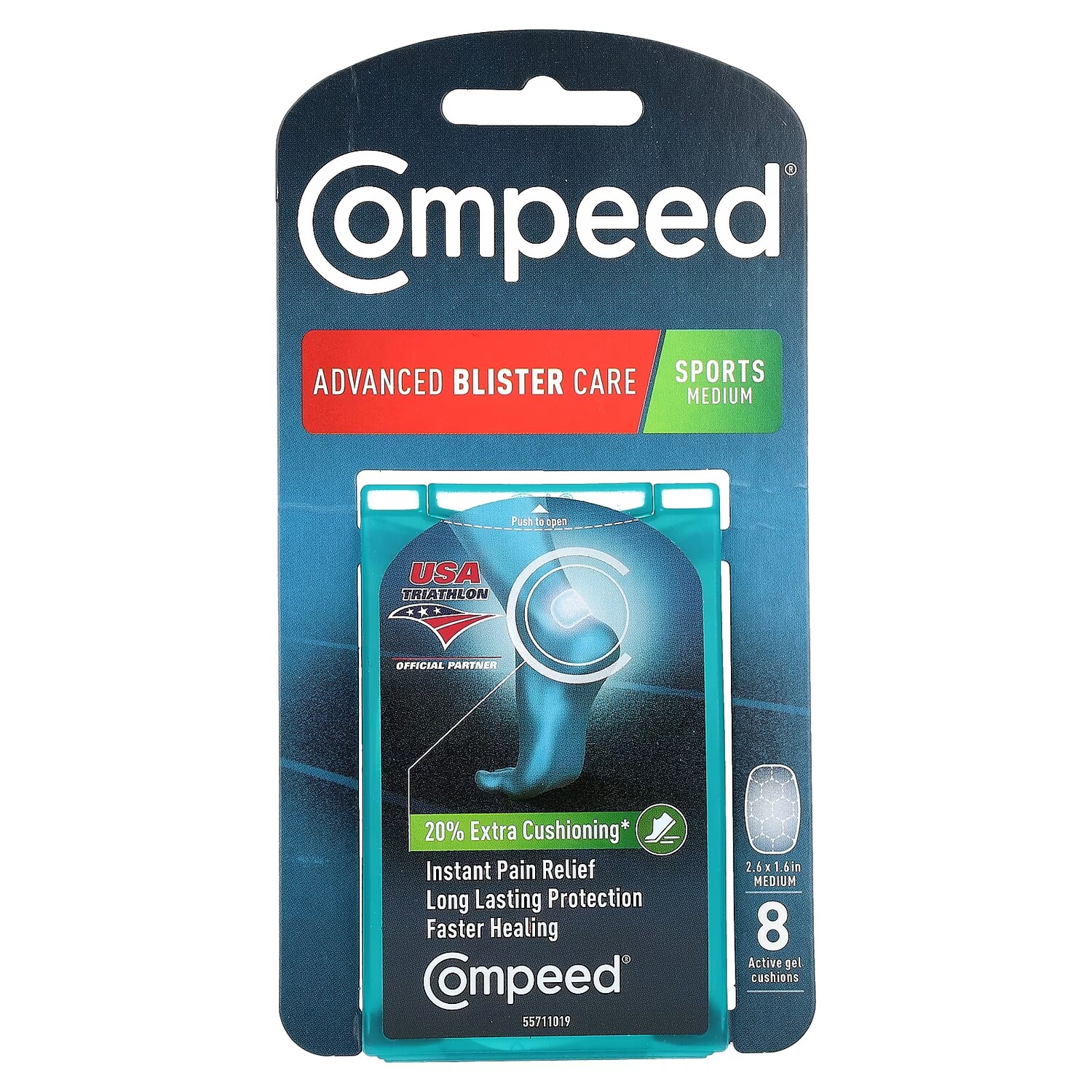 

Compeed Advanced Blister Care Sports Medium 8 активных гелевых подушечек