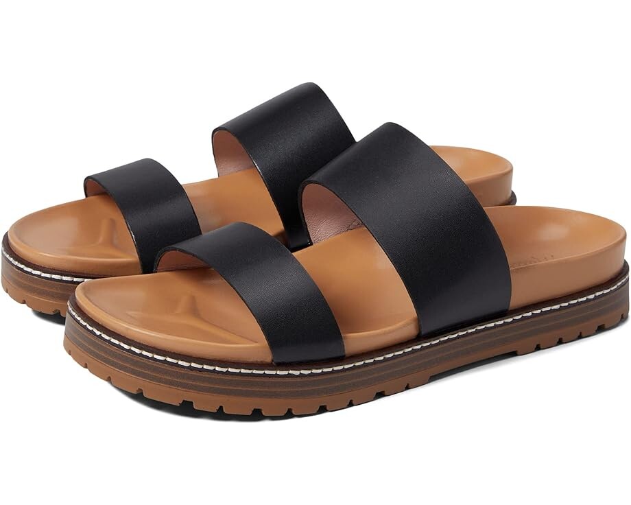 

Сандалии Madewell The Charley Double-Strap Slide Sandal, реальный черный