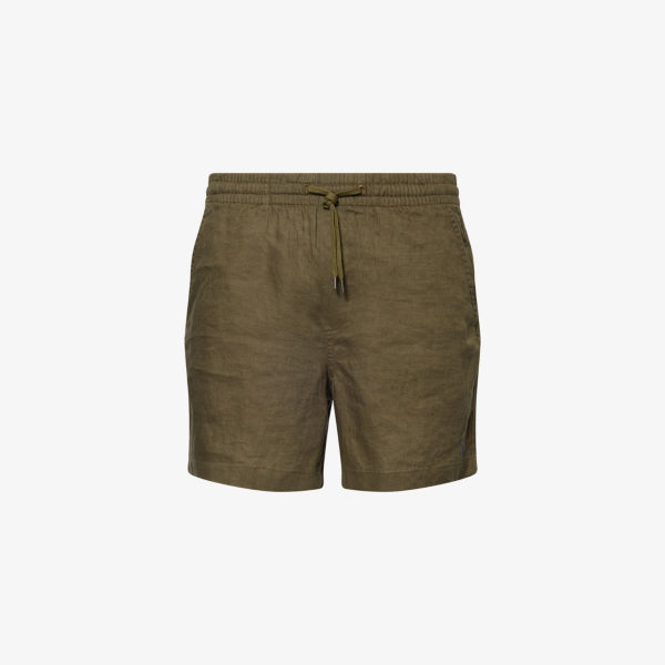 

Препстер классические льняные шорты Polo Ralph Lauren, цвет new olive