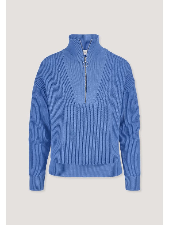 

Hessnatur Вязаный свитер Troyer василькового цвета