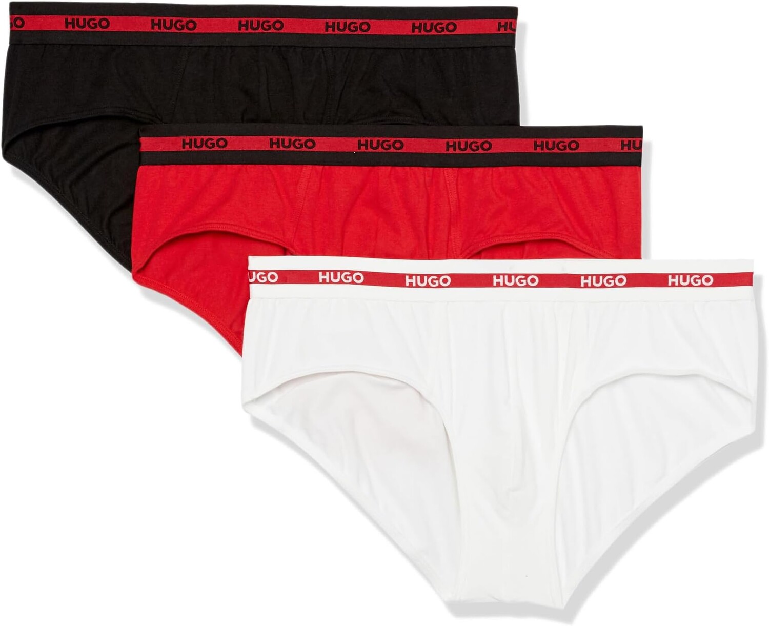 

Трусы BOSS HUGO Planet 3-Pack Hipster Briefs, цвет Red/White/Black