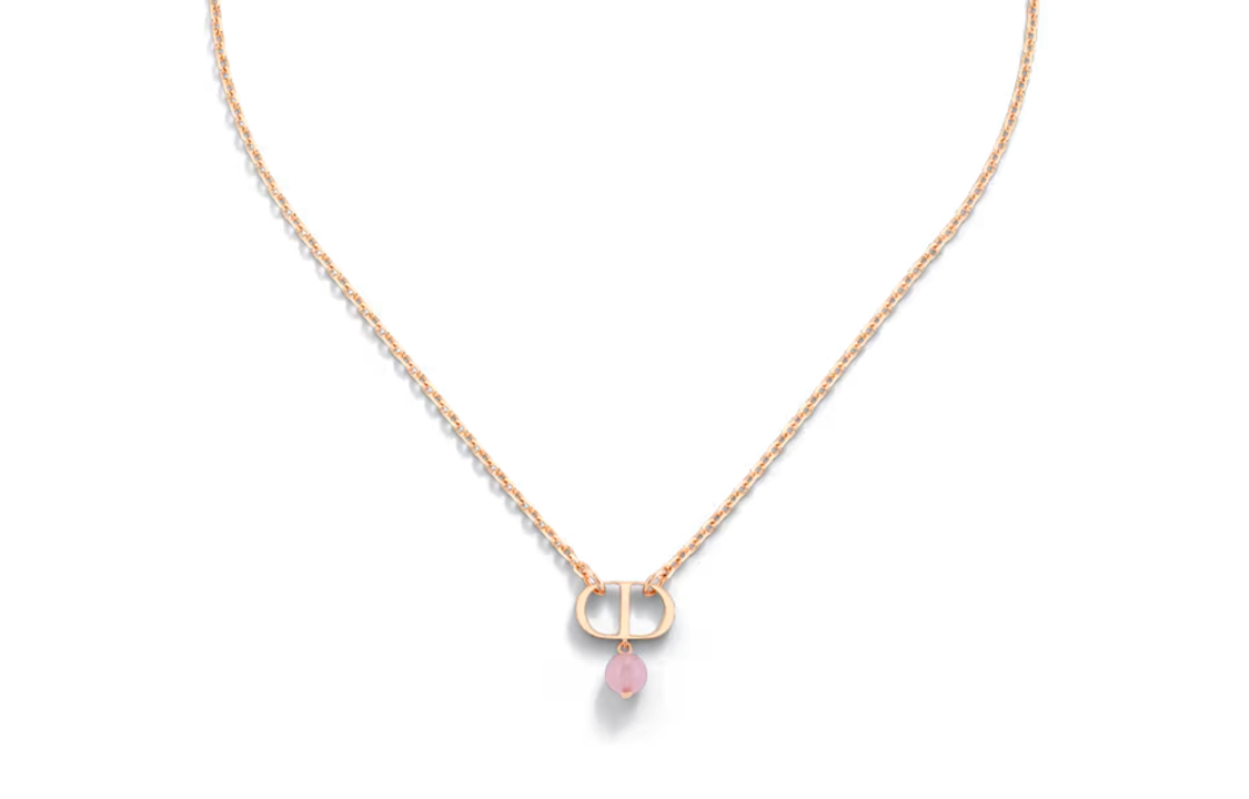 

Dior Ожерелье из смолы, металла и жемчуга для женщин, розовое золото