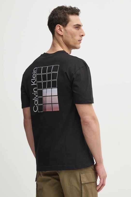 

Хлопковая футболка Calvin Klein, черный